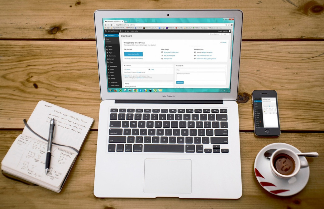 laptop smartphone website mockup dark